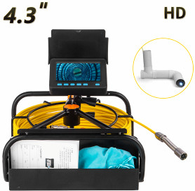 o detector 10m do bloqueio da tubulação 4.3inch cabografa a inspeção subterrânea da câmera da tubulação