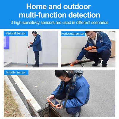 Pqwt-L5000 Multi Sensores Detector de fugas de tubulação de água de 5m de profundidade para interiores externos