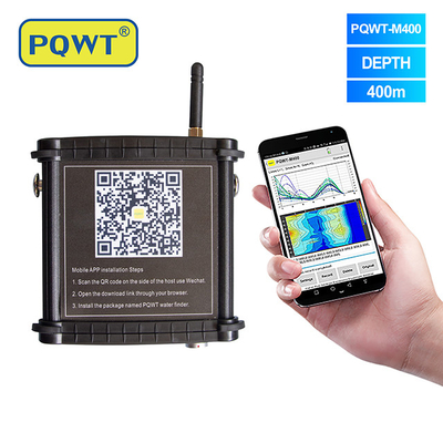 PQWT M400 Detector móvel de águas subterrâneas subterrâneo 400m detecta água de poço no telefone