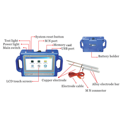 PQWT S500 Detector de água subterrânea de 500 m de profundidade com ecrã LCD touch