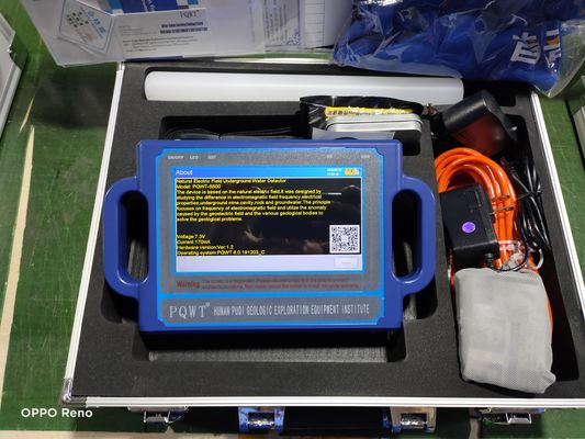 Detector de água PQWT S500 com 92% de precisão, 8 canais e bateria de lítio recarregável para detecção de águas subterrâneas