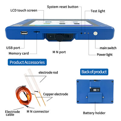 PQWT TC300 TC150 TC500 Máquina de pesquisa geofísica de águas com detector de água subterrânea de múltiplas frequências de profundidade de 0-500 m e ecrã táctil