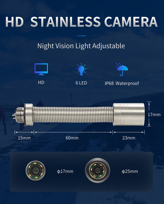 polegada LCD da cabeça de câmera 4,3 do sistema 17MM dos 10M Plumbing Pipe Inspection