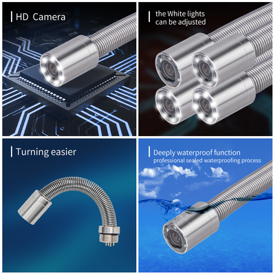 polegada LCD da cabeça de câmera 4,3 do sistema 17MM dos 10M Plumbing Pipe Inspection
