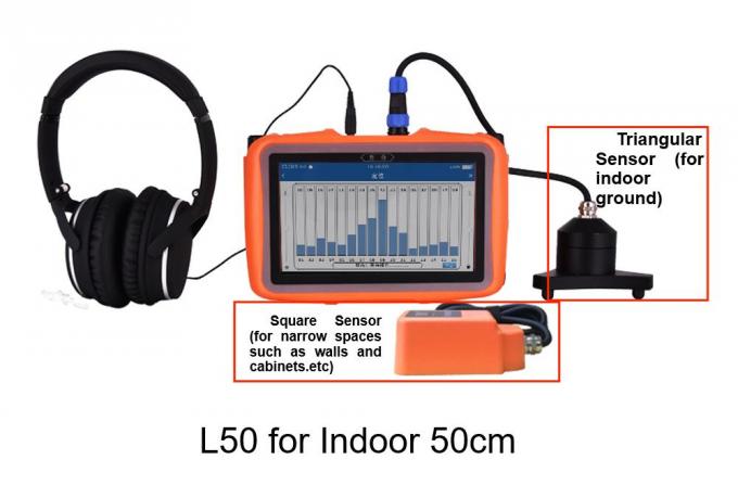 Pqwt-L50 Detecção de fugas de tubos subterrâneos Detector de fugas de água para uso doméstico de instrumentos de 50 cm 0