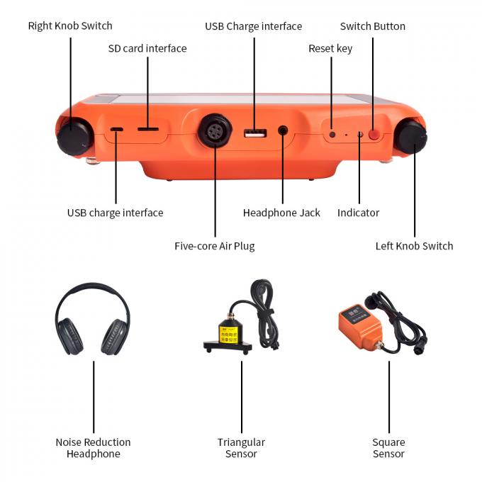 Pqwt-L50 Detecção de fugas de tubos subterrâneos Detector de fugas de água para uso doméstico de instrumentos de 50 cm 1
