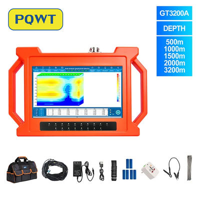 PQWT-GT3200A NOVO Instrumento de detecção de águas subterrâneas portátil de profundidade Detector de água Águas subterrâneas